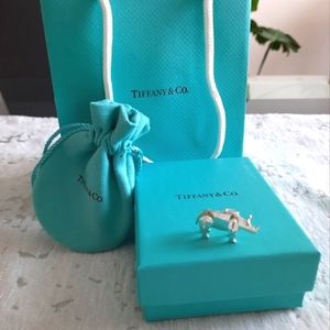 Tiffany Save the Wild Rhino Charm in Silver and Rose Gold, Large